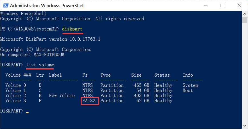 Check file system in PowerShell