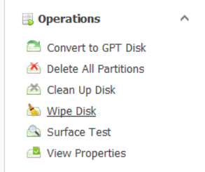 disk operations