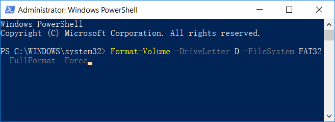 PowerShell format